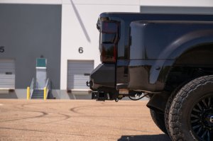 Ford Super Duty F-250 Bumper - Rear - Addictive Desert Designs - Stealth Fighter - Hammer Black with Satin Black Panels - `23-`26